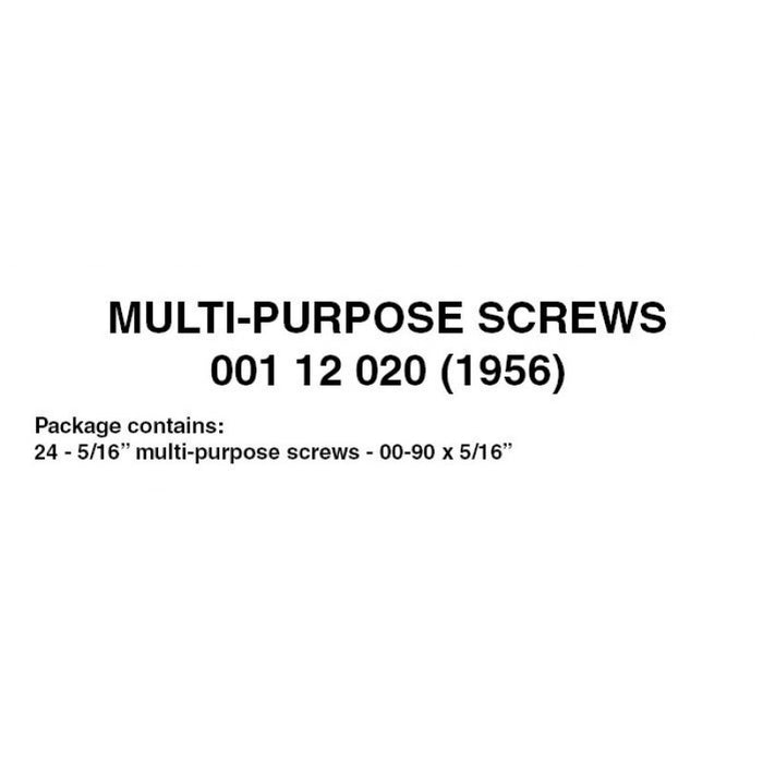 MICRO-TRAINS 001 12 020 (1956) MULTI-PURPOSE SCREWS (00 x 90 x 5/16") 24 EACH