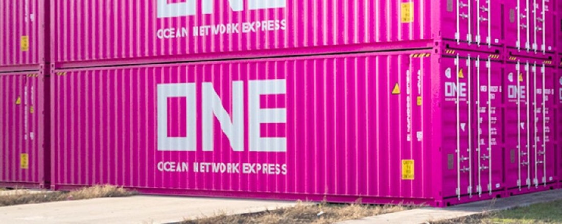 Kato 23-580A 40' High Cube Containers "One" in Magenta