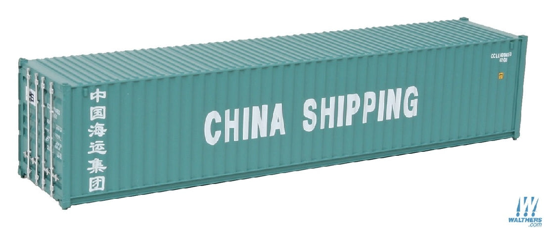 WALTHERS 949-8151 40' Corrugated Container China Shipping (green, white)