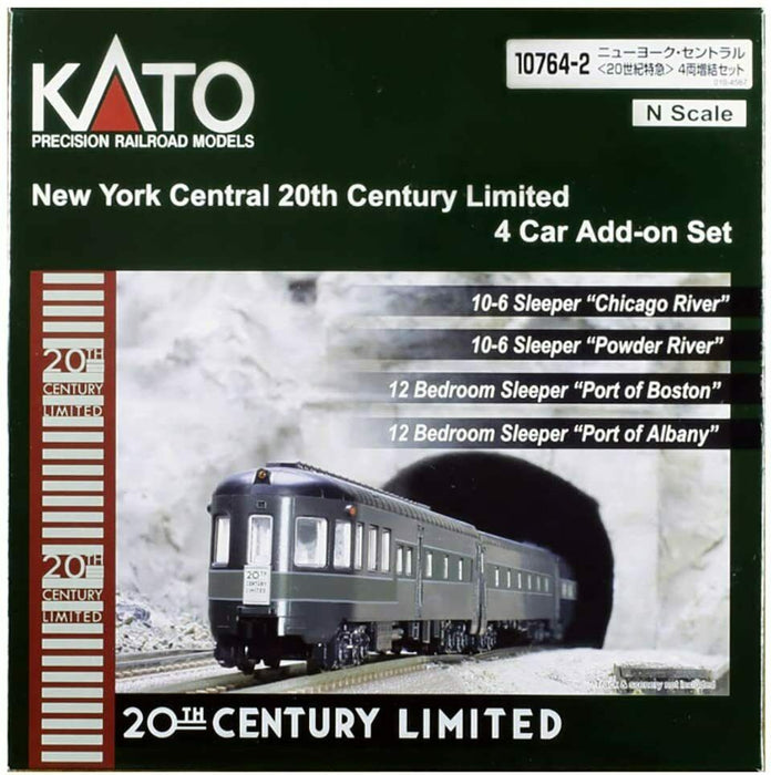 Kato 10-764-2 NYC E7A+A 20th Century Limited 4 Car Add On Set