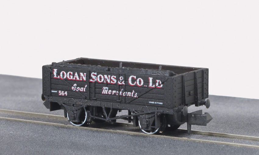 Peco NR-P480 5 Plank Wagon Private Owner Logan and Sons
