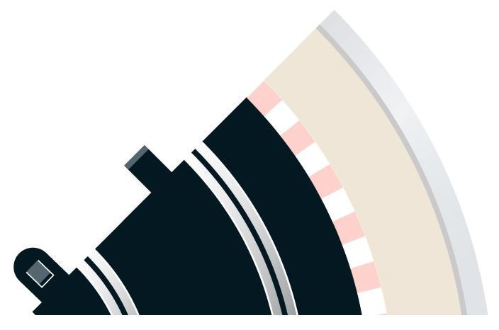 Scalextric C8202 RADIUS ONE (1) CURVE 45 DEGREES X TWO (2)
