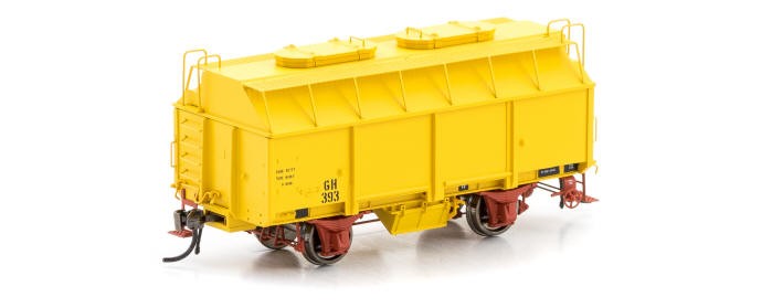 Auscision Models VFW78 GH GRAIN WAGON WITH 2 ROOF HATCHES YELLOW WAGON NUMBERS: GH 81, 134, 230