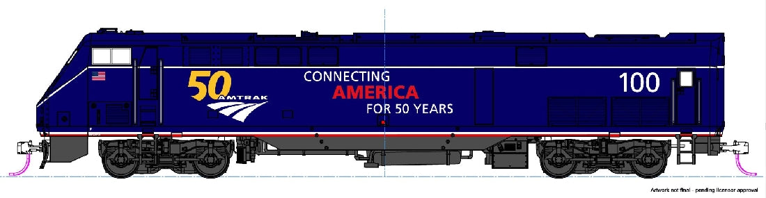 Kato 176-6035 P42 Genesis 50th Anniversary Midnight Blue #100 Diesel Locomotive