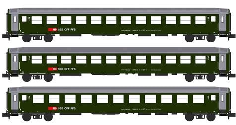 Kato 23012 SBB RIC OLD LOGO 3 CAR SET