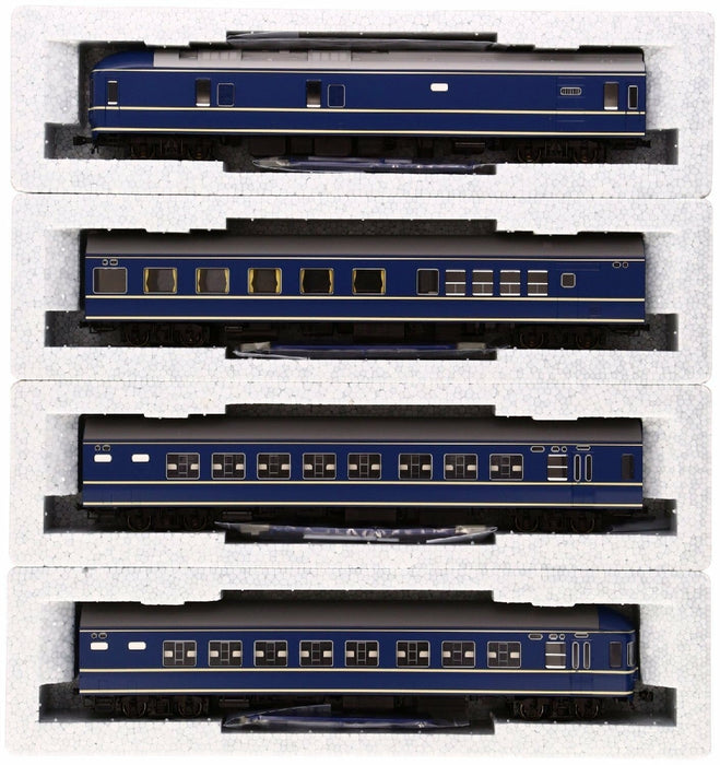 Kato 3-504 HO Express Passenger Cars in Blue Set (4pcs)