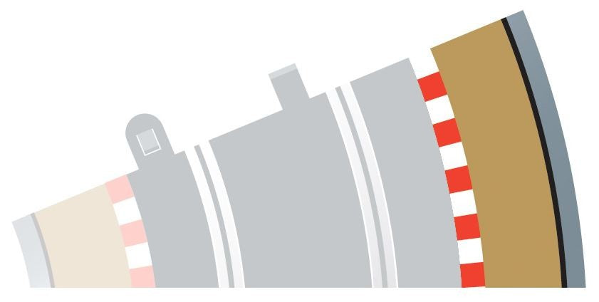 Scalextric C8239 RADIUS TWO (2) CURVE OUTER BORDERS 22.5 DEGREES X FOUR (4) (FOR 8234)