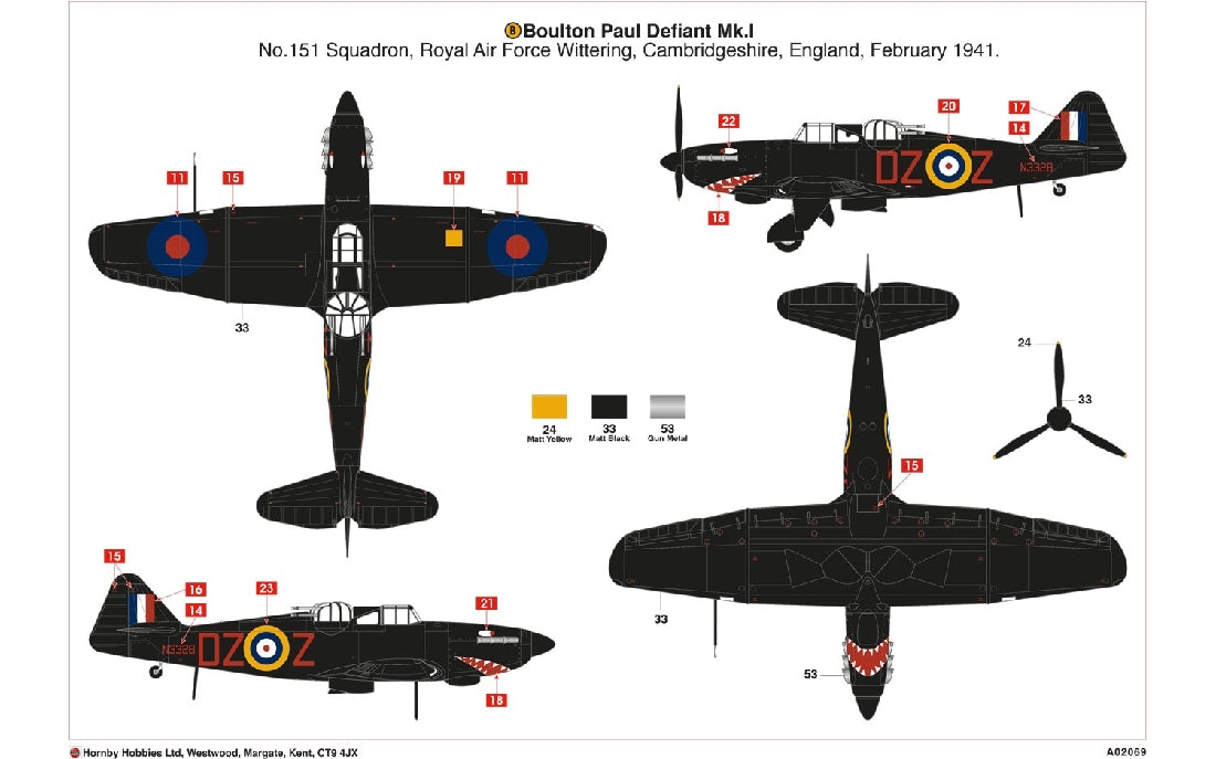 Airfix A02069 BOULTON PAUL DEFIANT