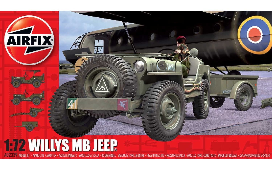 Airfix A02339 WILLYS JEEP TRLR 6PDR