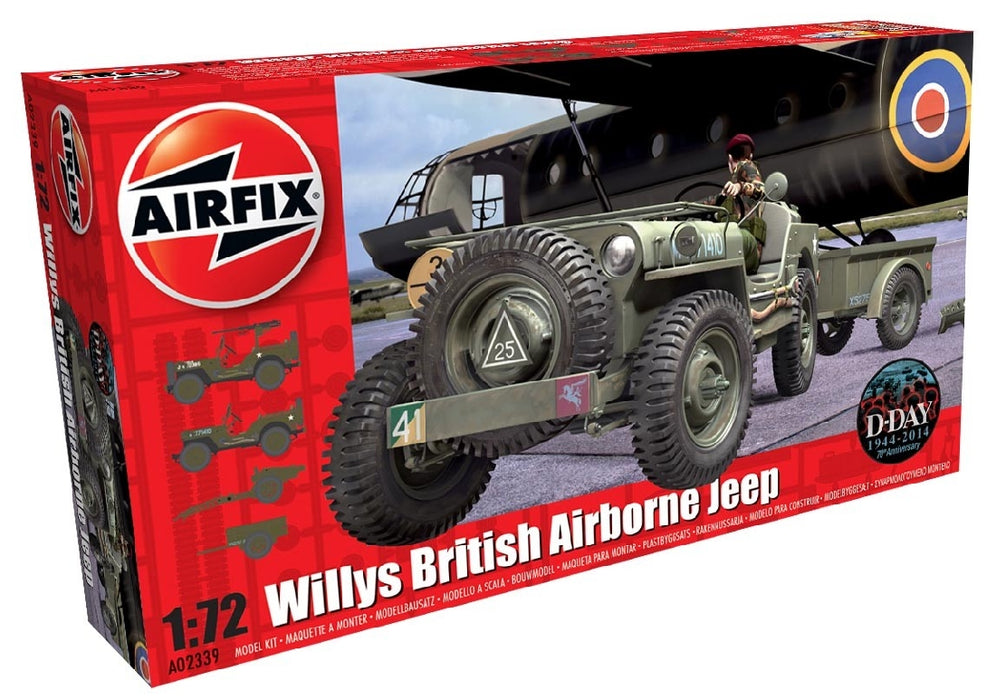 Airfix A02339 WILLYS JEEP TRLR 6PDR