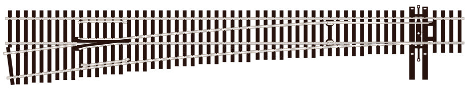 Peco SL-E8382 Turnout, #8 Radius, Left Hand