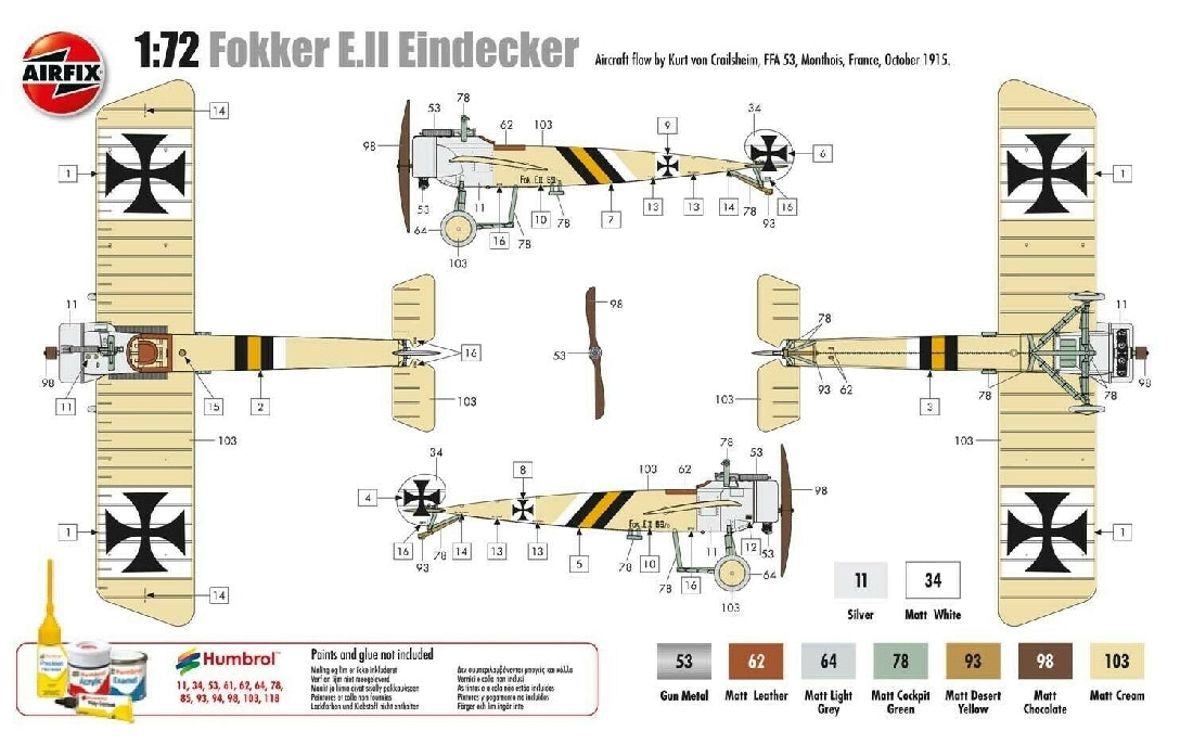 Airfix A01086 Fokker E.II Eindecker 1:72
