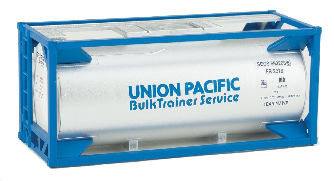 WALTHERS 949-8110 20' Tank Container Union Pacific(R) (white, blue)