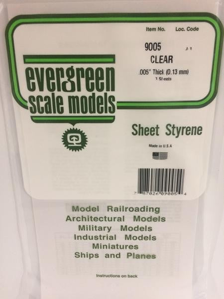 EVERGREEN 9005 - .005" CLEAR ORIENTED POLYSTYRENE SHEET