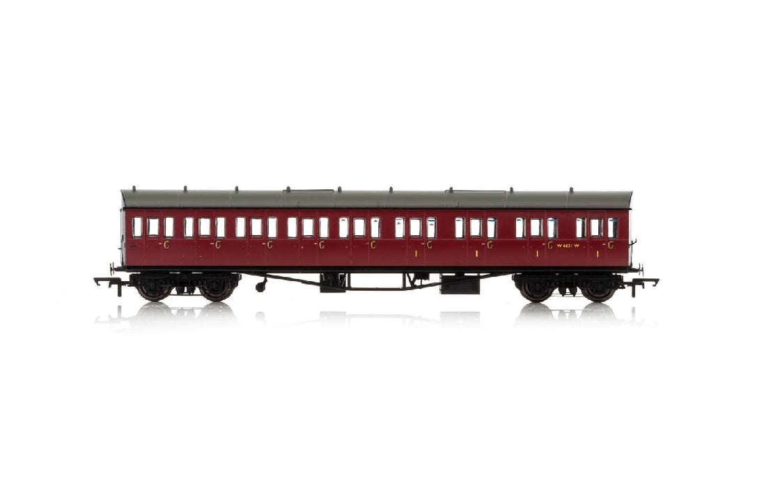 Hornby R4879A BR, Collett 57' Bow Ended E131 Nine Compartment Composite (Right Hand), W6242W - Era 4