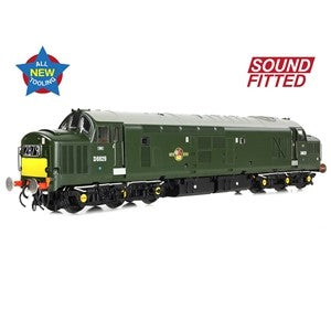 Branchline 35-306SF Class 37/0 Centre Headcode D6829 BR Green (Small Yellow Panels) Diesel Locomotive with DCC Sound Fitted