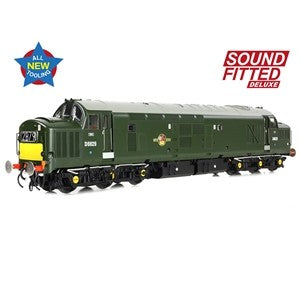 Branchline 35-306SFX Class 37/0 Centre Headcode D6829 BR Green (Small Yellow Panels) Diesel Locomotive (DCC/sound fitted + Working Fan