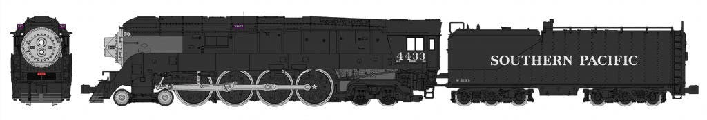 Kato 126-0309 Southern Pacific Postwar Black GS-4 #4445Steam Locomotive